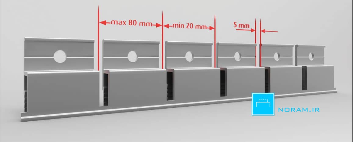 نحوه شیار زدن پروفیل سقف کشسان