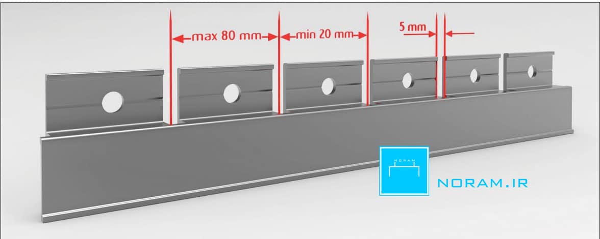نحوه شیار زدن پروفیل سقف کشسان