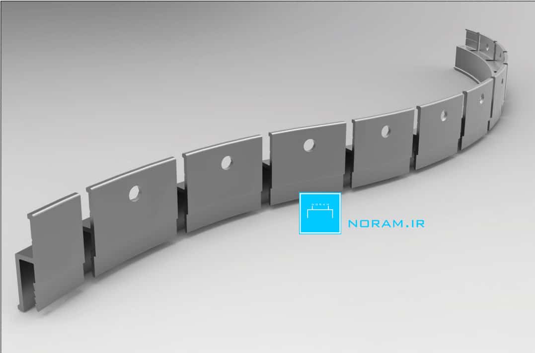 شیار زدن پروفیل سقف کشسان