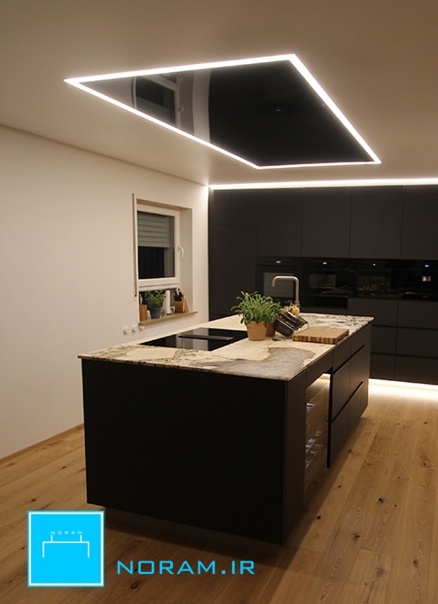 لاین نوری در سقف کشسان