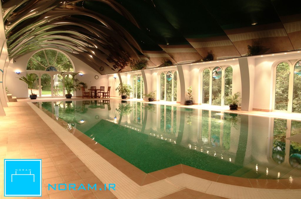 سقف کشسان از مدل لاکر مشکی استخر