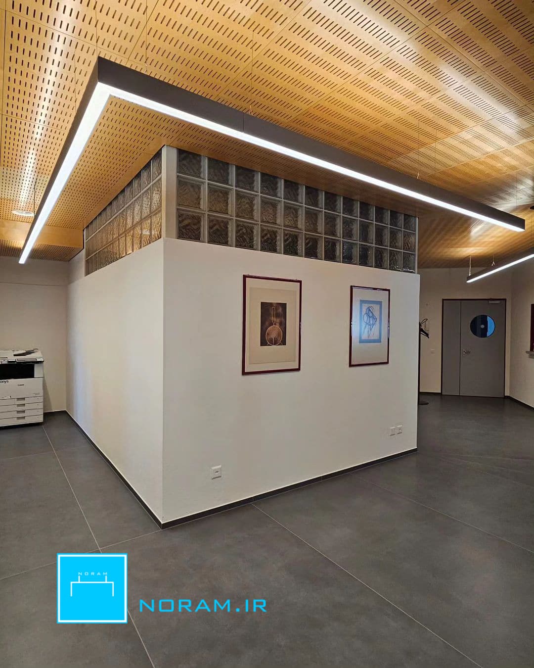 چراغ خطی مستطیل خاکستری