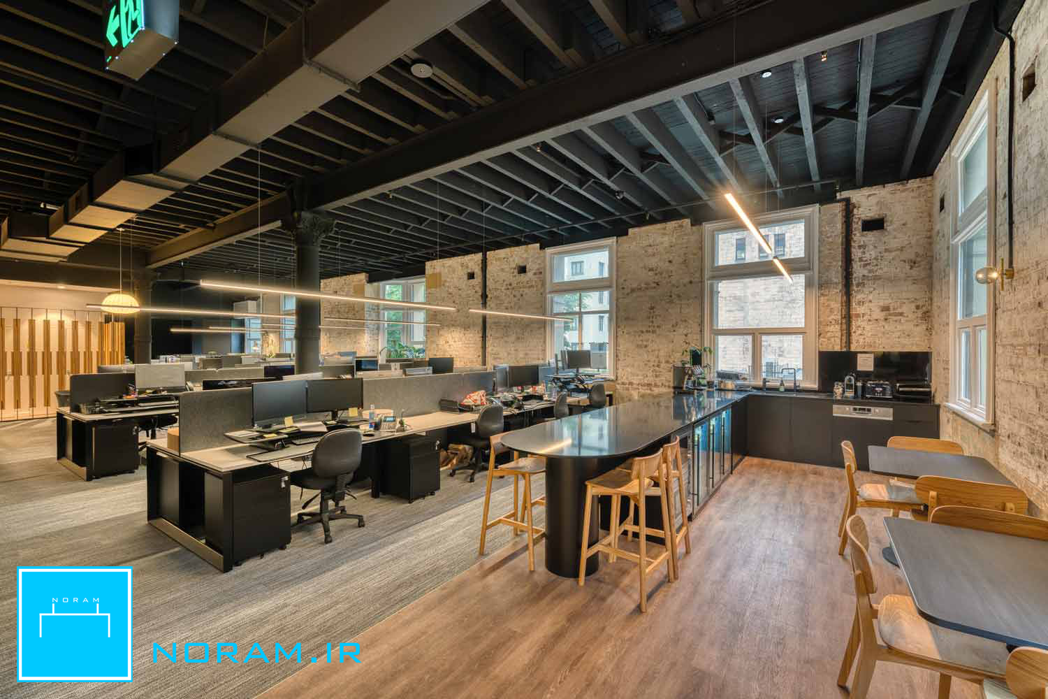 چراغ خطی آویز پروژه اداری