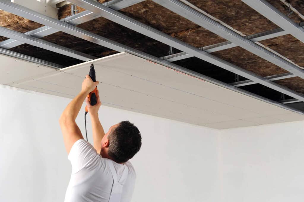 سقف کاذی کناف و پیچ کردن کناف